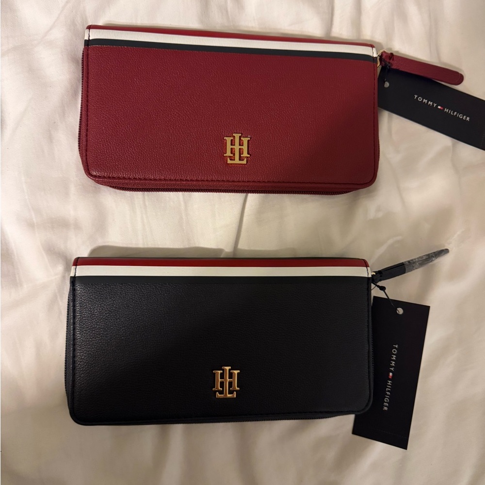 Two wallets Tommy Hilfiger Red and Black Wallet Duo